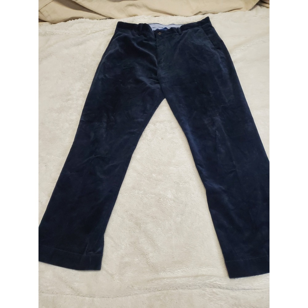 Polo Ralph Lauren Navy Blue Classic Fit Corduroy Pants 36x30 Preppy Academia